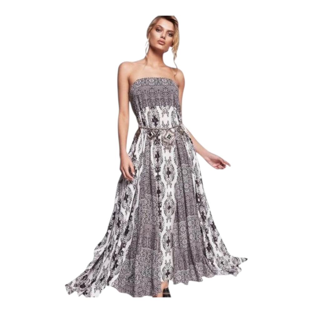 Free People Women of the Water Maxi Dress Strapless Boho Chic Size XS
